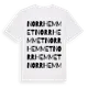 White t-shirt med Norrhemmet ordlek t-shirt