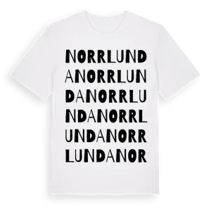 Norrlunda ordlek t-shirt – ekologisk bomull t-shirt från Pinshirt