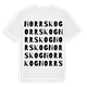 White t-shirt med Norrskog ordlek t-shirt
