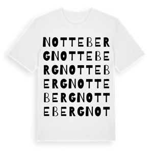 Notteberg ordlek t-shirt – ekologisk bomull t-shirt från Pinshirt