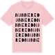 Pink Cotton t-shirt med Nunnered ordlek t-shirt