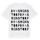 White t-shirt med Nya Svenstorp ordlek t-shirt