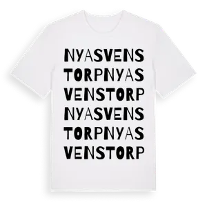 Nya Svenstorp ordlek t-shirt – ekologisk bomull t-shirt från Pinshirt