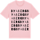 Pink Cotton t-shirt med Nyaberg ordlek t-shirt