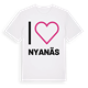 White t-shirt med Jag älskar Nyanäs t-shirt stort tryck