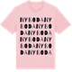 Pink Cotton t-shirt med Nyboda ordlek t-shirt