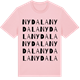 Pink Cotton t-shirt med Nydala ordlek t-shirt