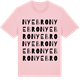 Pink Cotton t-shirt med Nyebro ordlek t-shirt