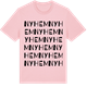Pink Cotton t-shirt med Nyhem ordlek t-shirt