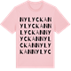Pink Cotton t-shirt med Nylyckan ordlek t-shirt