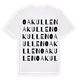 White t-shirt med Oakullen ordlek t-shirt