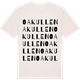Vintage White t-shirt med Oakullen ordlek t-shirt