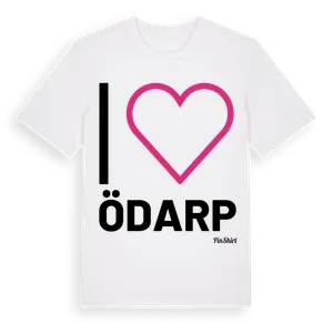 Jag älskar Ödarp t-shirt stort tryck – ekologisk bomull t-shirt från Pinshirt