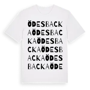 Ödesbacka ordlek t-shirt – ekologisk bomull t-shirt från Pinshirt