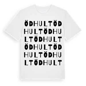 Ödhult ordlek t-shirt – ekologisk bomull t-shirt från Pinshirt