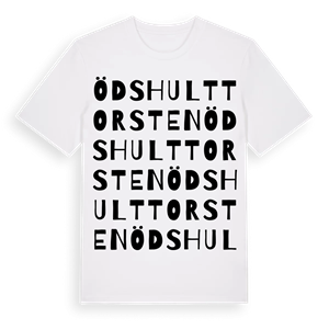 Ödshult Torsten ordlek t-shirt – ekologisk bomull t-shirt från Pinshirt