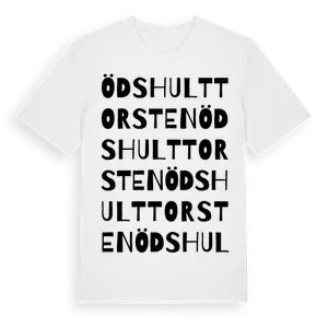 Ödshult Torsten ordlek t-shirt – ekologisk bomull t-shirt från Pinshirt