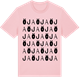 Pink Cotton t-shirt med Öja ordlek t-shirt