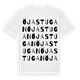 White t-shirt med Öjastugan ordlek t-shirt