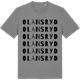 Mid Heather Gray t-shirt med Olansryd ordlek t-shirt