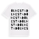White t-shirt med Ölmestad ordlek t-shirt