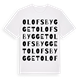 White t-shirt med Olofsbygget ordlek t-shirt