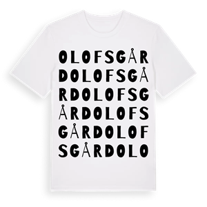 Olofsgård ordlek t-shirt – ekologisk bomull t-shirt från Pinshirt