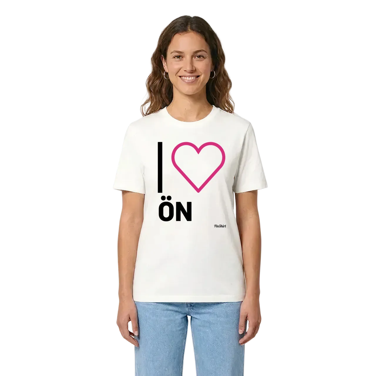 Jag älskar Ön t-shirt stort tryck i miljö