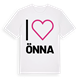 White t-shirt med Jag älskar Önna t-shirt stort tryck