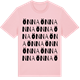 Pink Cotton t-shirt med Önna ordlek t-shirt