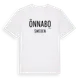 White t-shirt med Önnabo i Sverige t-shirt
