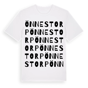 Önnestorp ordlek t-shirt – ekologisk bomull t-shirt från Pinshirt