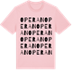 Pink Cotton t-shirt med Operan ordlek t-shirt