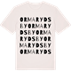 Vintage White t-shirt med Ormarydsby ordlek t-shirt