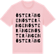 Pink Cotton t-shirt med Österängen ordlek t-shirt