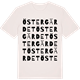 Vintage White t-shirt med Östergärdet ordlek t-shirt