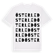 White t-shirt med Österled ordlek t-shirt