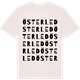 Vintage White t-shirt med Österled ordlek t-shirt