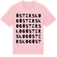Pink Cotton t-shirt med Österskog ordlek t-shirt