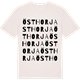 Vintage White t-shirt med Östhorja ordlek t-shirt