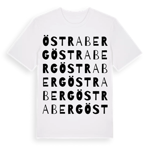 Östra Berg ordlek t-shirt – ekologisk bomull t-shirt från Pinshirt