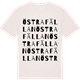 Vintage White t-shirt med Östra Fällan ordlek t-shirt