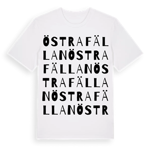 Östra Fällan ordlek t-shirt – ekologisk bomull t-shirt från Pinshirt