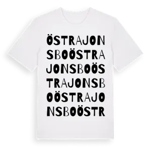 Östra Jonsbo ordlek t-shirt – ekologisk bomull t-shirt från Pinshirt