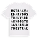 White t-shirt med Östra Kvarnaryd ordlek t-shirt