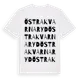 White t-shirt med Östra Kvarnaryd ordlek t-shirt