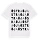 White t-shirt med Östra Öja ordlek t-shirt