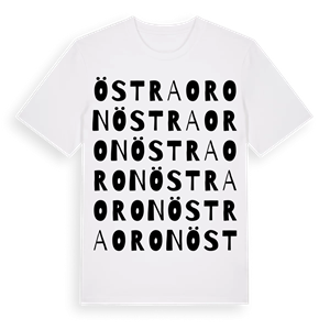 Östra Oron ordlek t-shirt – ekologisk bomull t-shirt från Pinshirt