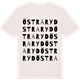 Vintage White t-shirt med Östra Ryd ordlek t-shirt