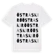 White t-shirt med Östra Skirö ordlek t-shirt
